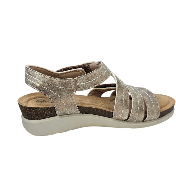Clarks Collection Calenne Clara Sandals, Comfort, Bronze Metallic, Womens 7.5 - Picture 7 of 8